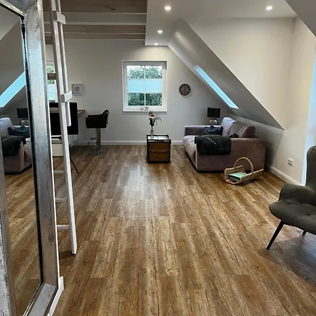 Muggelhuus Loft Mit Elbdeichblick Im Alten Land Und Mit Wallbox 公寓 *