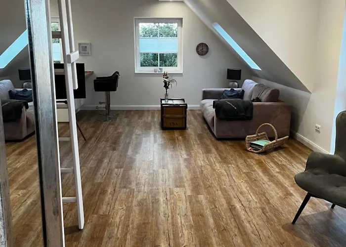 Muggelhuus Loft Mit Elbdeichblick Im Alten Land Und Mit Wallbox 아파트 *